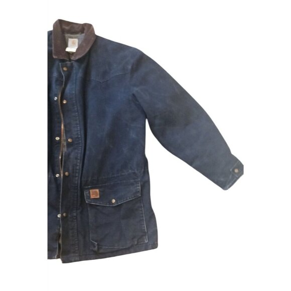 VTG Carhartt Jacket XL C52-MDT Blanket Lined Duck Canvas Ranch Distressed Faded - Picture 11 of 16